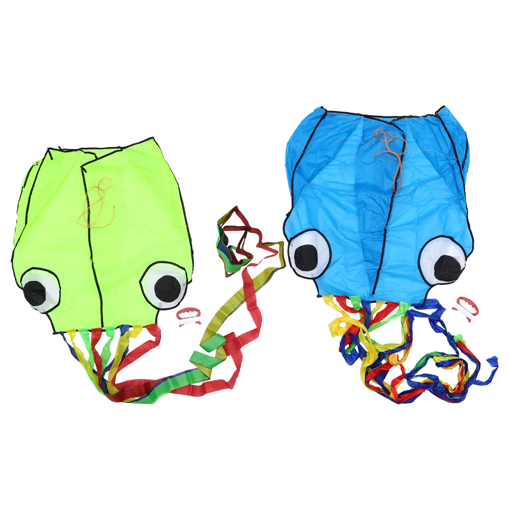 

2pcs Funny Cartoon Premium Durable Interesting Outdoor Kite Long Tail Kites Octopus Kites