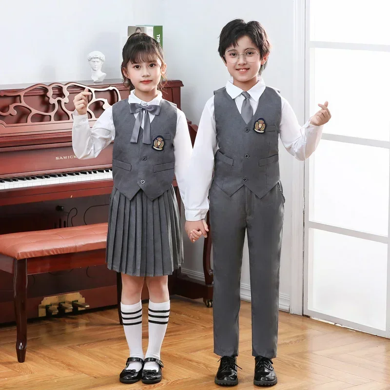 skirt korean school students' chorus performance clothes British uniforms poetry recitation
