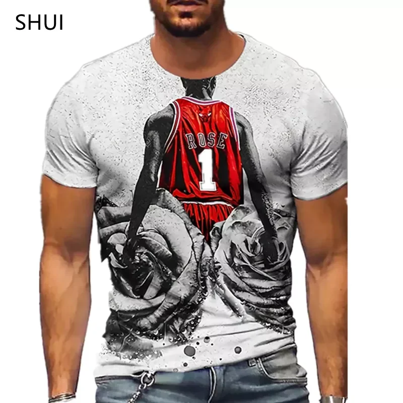 

NEW IN T-shirt Basketball Team Uniform Unisex Short-sleeved Men's T-shirt Fashion Casual 2021 Summer Sportswear мужска
