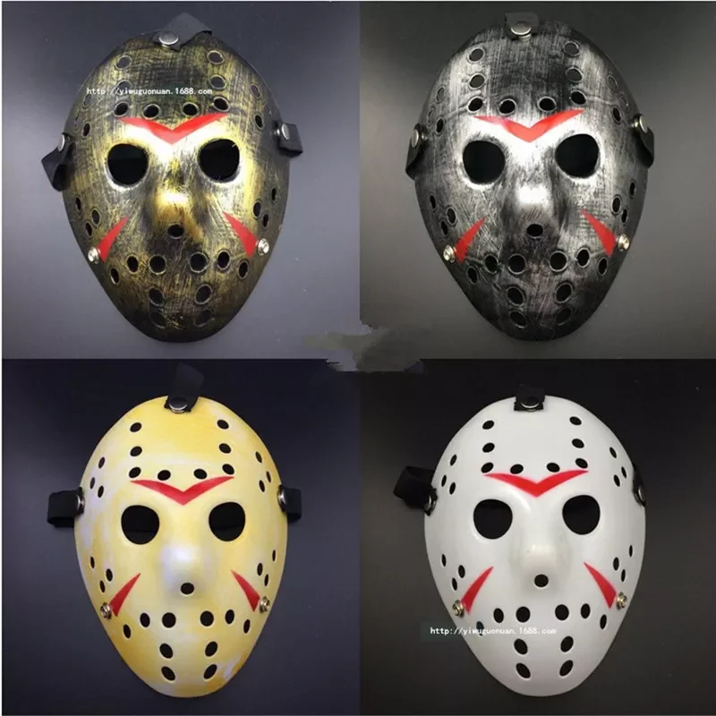 

Halloween WHite Porous Men Mask Jason Voorhees Freddy Horror Movie Hockey Scary Masks For Party Women Masquerade Costumes