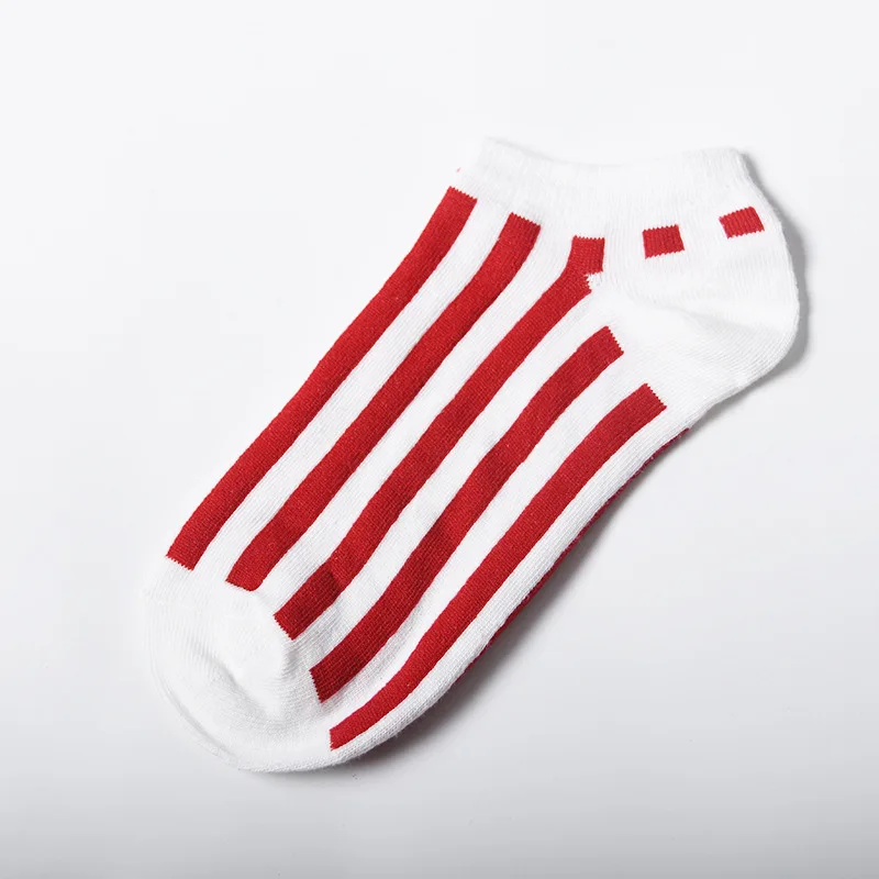 Spring And Summer Leisure Sports Cotton Boat Socks For Men And Women Vertical Terms Couple Low Top Short Mouth Antibacterial