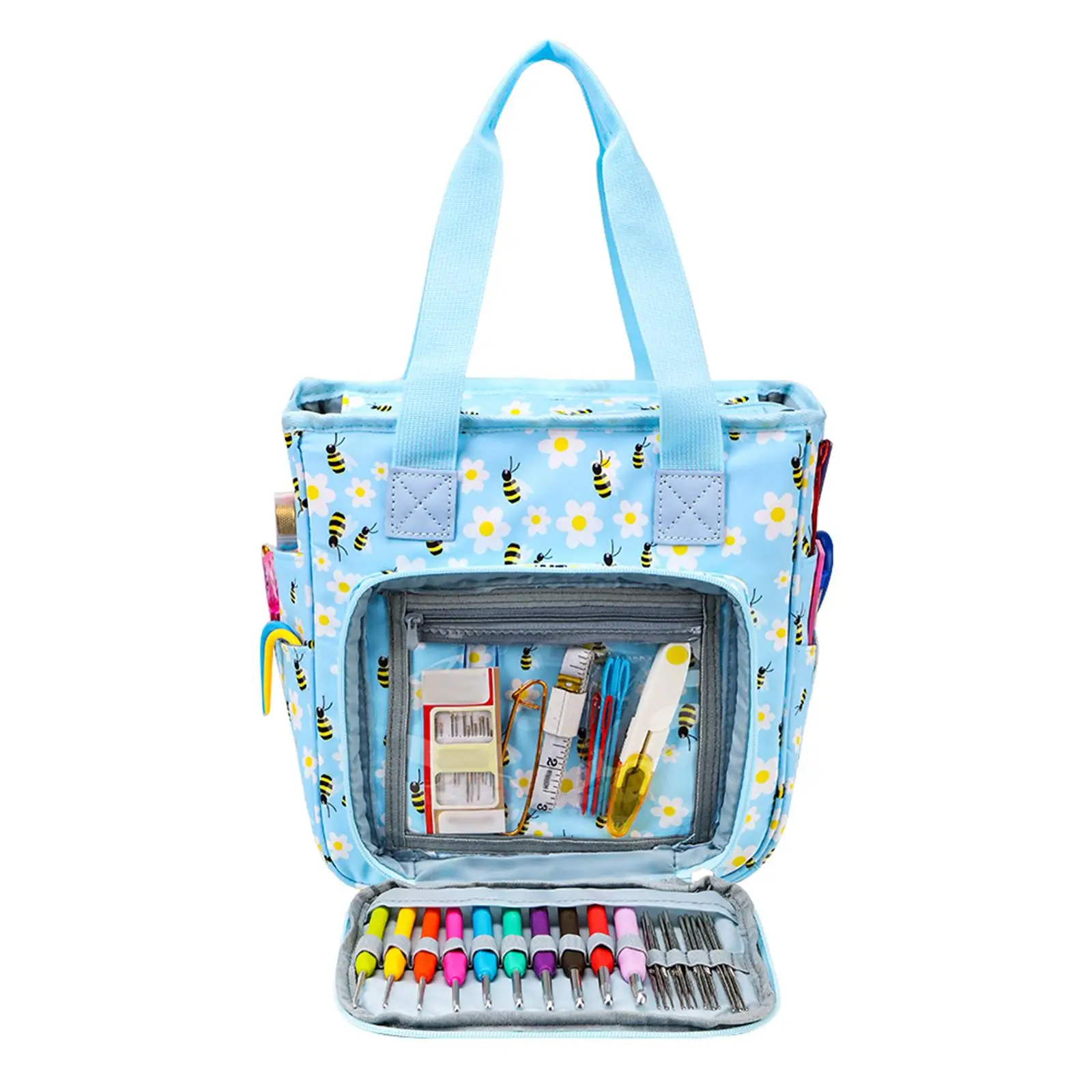 

Трикотажная сумка, только прочная сумка для вязания крючком, Портативная Сумка-тоут для вязания крючком, сумка-тоут для хранения пряжи