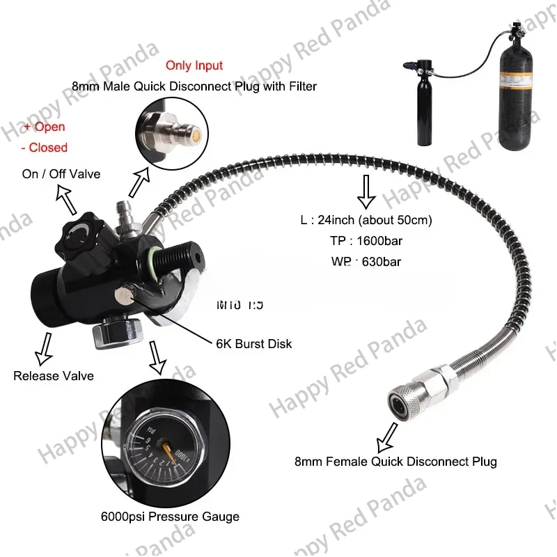 Двойной заряжающий клапан воздушная заправочная станция адаптер для заправки 400