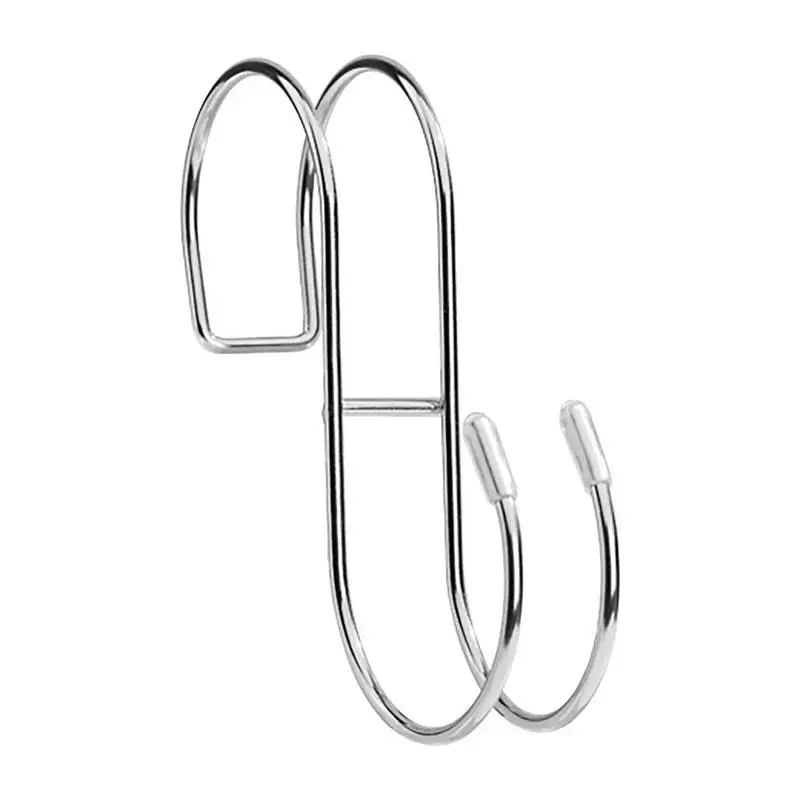 Heavy Duty Stainless Steel S Shaped Hooks Non-slip Double Hook Hangers For Kitchenware Spoons Pans Utensils Hangers Door Rack