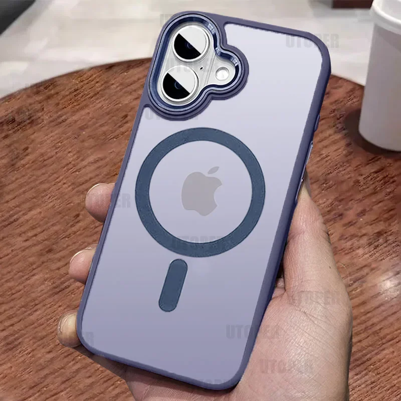 Высококачественный акриловый чехол для телефона с металлической рамкой IPhone 16 15 14