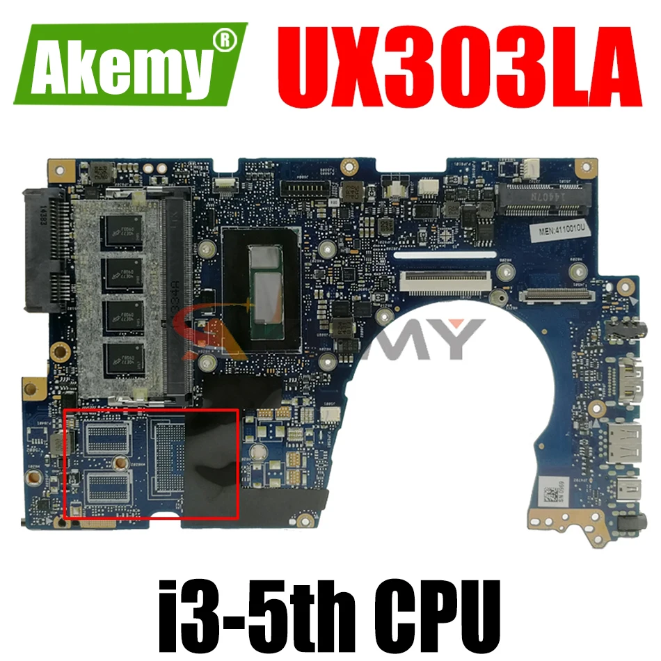 

AKEMY UX303LNB LaptopMotherboard For ASUS Zenbook UX303LAB UX303LA UX303LN UX303LB UX303L Original Mainboard 4GB-RAM I3-5th GM