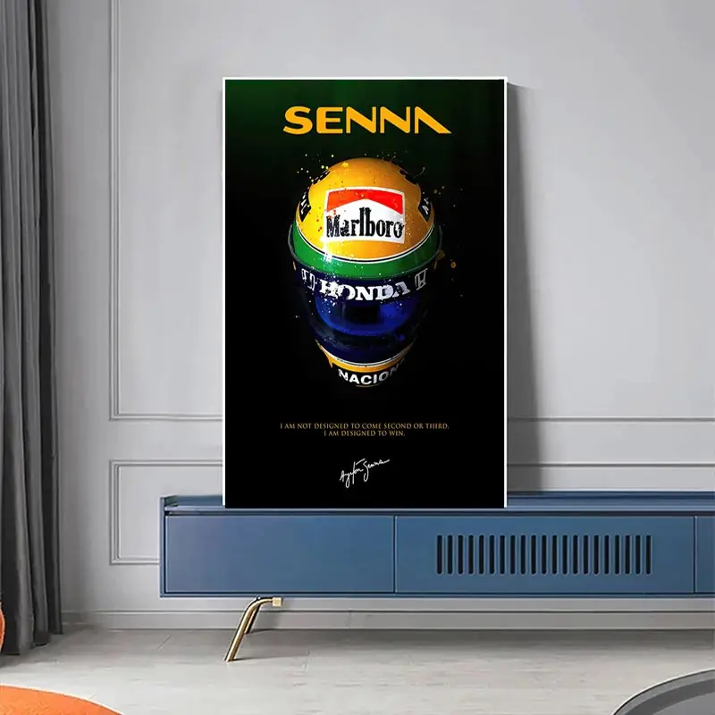 Современные F1 шлем для гонщика Холст Плакаты известная формула 1 чемпион мира