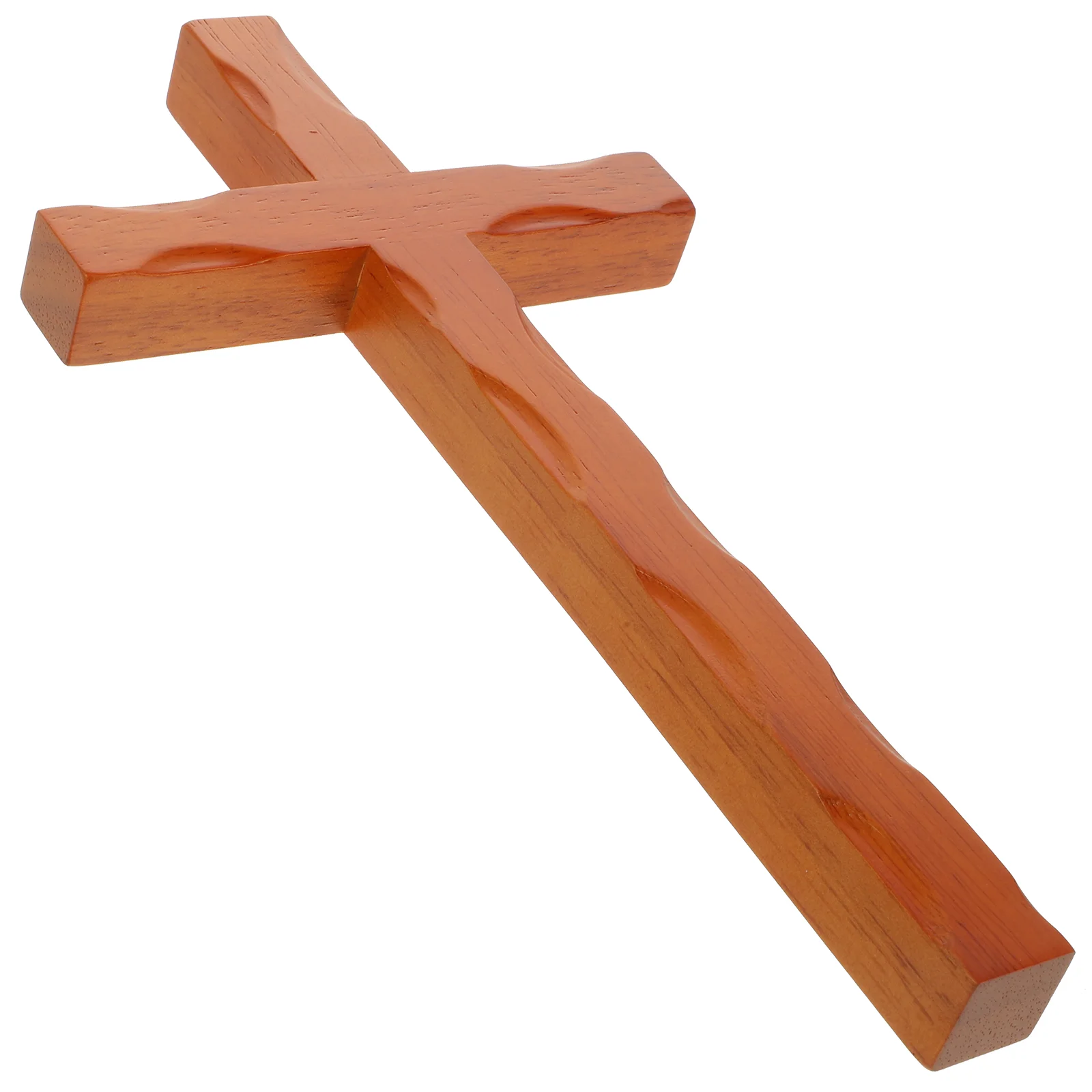 

Wooden Cross Shaped Decor Desktop Ornaments Craft Christmas Statue Home Hanging Collection Decorations