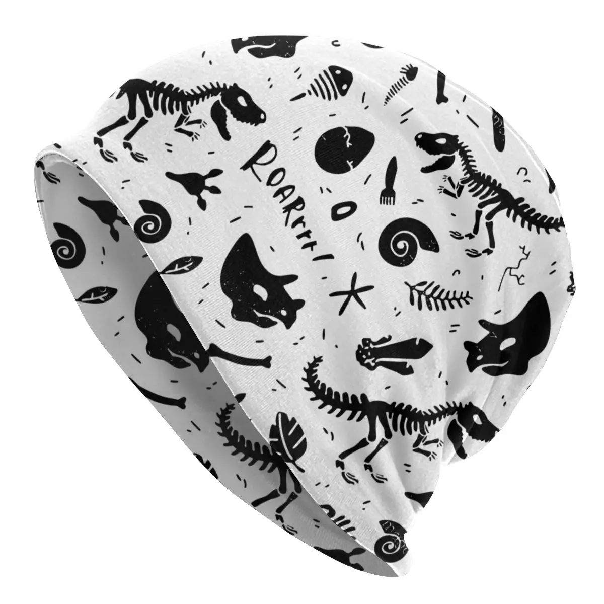 

Era Of Dino Skullies Beanies Hat Dinosaur Skeleton Fossils Eggs Hip Hop Men Women Ski Caps Warm Dual-use Bonnet Knitting Hats