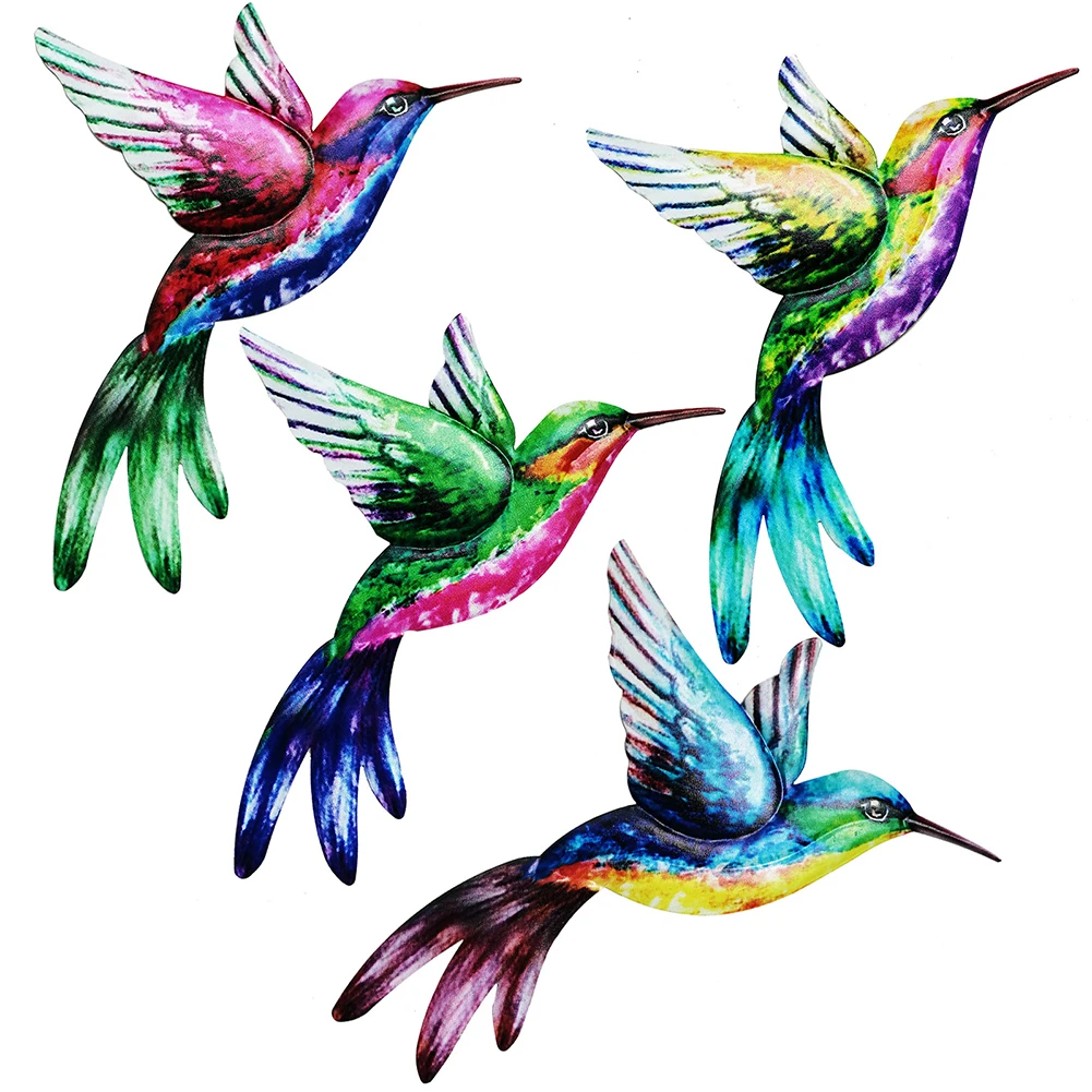 

Iron Hummingbird Home Wall Art Sculpture Pendant Decorations Hardware Crafts For Bedroom Living Room Outdoor Garden Pati Decor