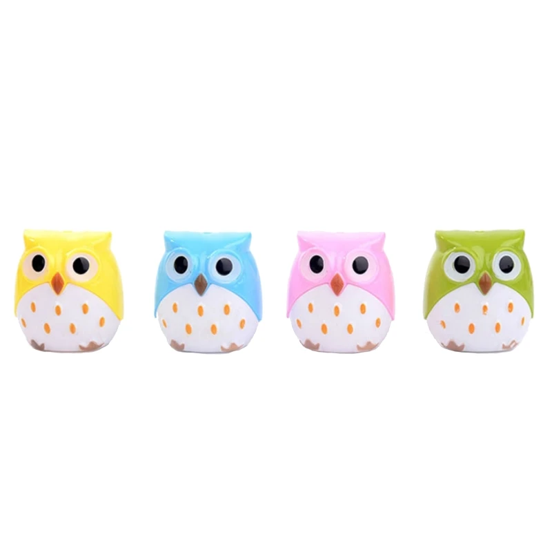 

Student Owl Pencil Sharpener Dual Hole Handheld Easy to Use for Preschool Kindergarten Primary School Reward Party Gift E8BE