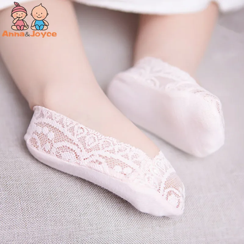 10pairs/Lot Baby Girl Lace Socks Shallow Mouth Invisible Traceless Elastic Boat Focks Feet Slip Silicone