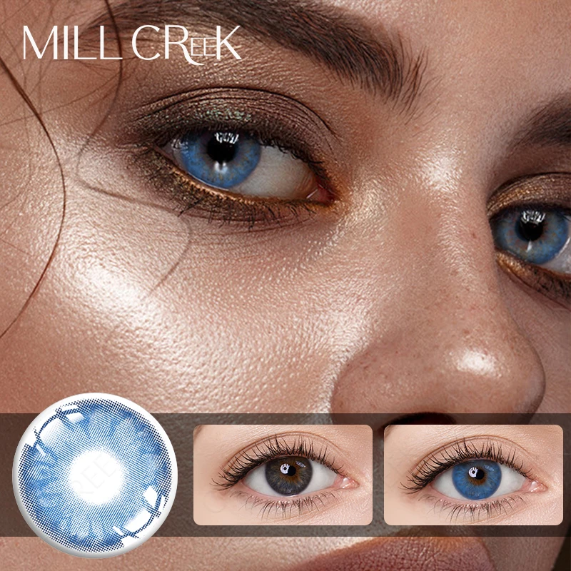 Цветные контактные линзы косметические красивые ежегодные натуральные для