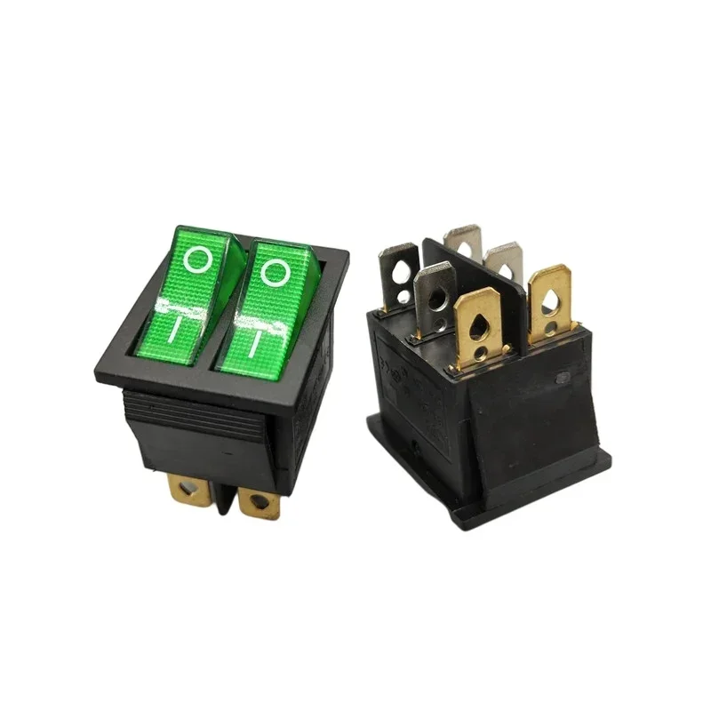1 шт. KCD8 6-контактный 16 А 250 в 20 125 двойной фотоэлемент Переключатель клавишный