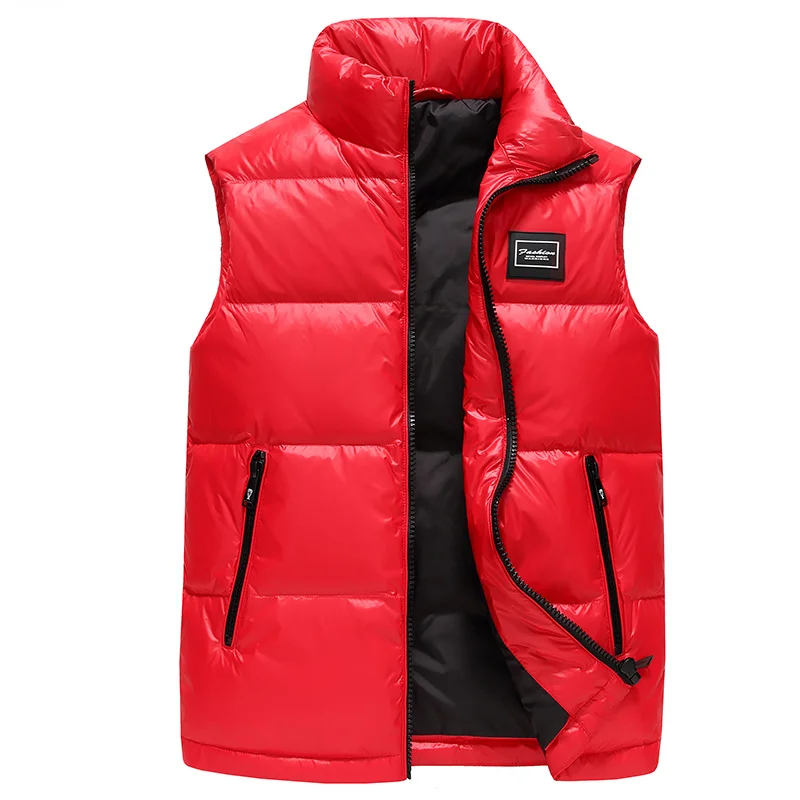 

Men Trend High Quality Clothing Down Vest Men's Winter 2023 New Casual Solid Colour Jacket Stand-up Collar