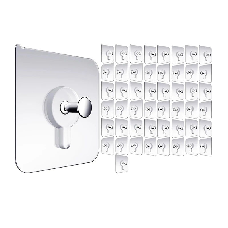 

Wall Hangers Without Nails 50 Packs Adhesive Wall Hooks Picture Hangers For Living Room