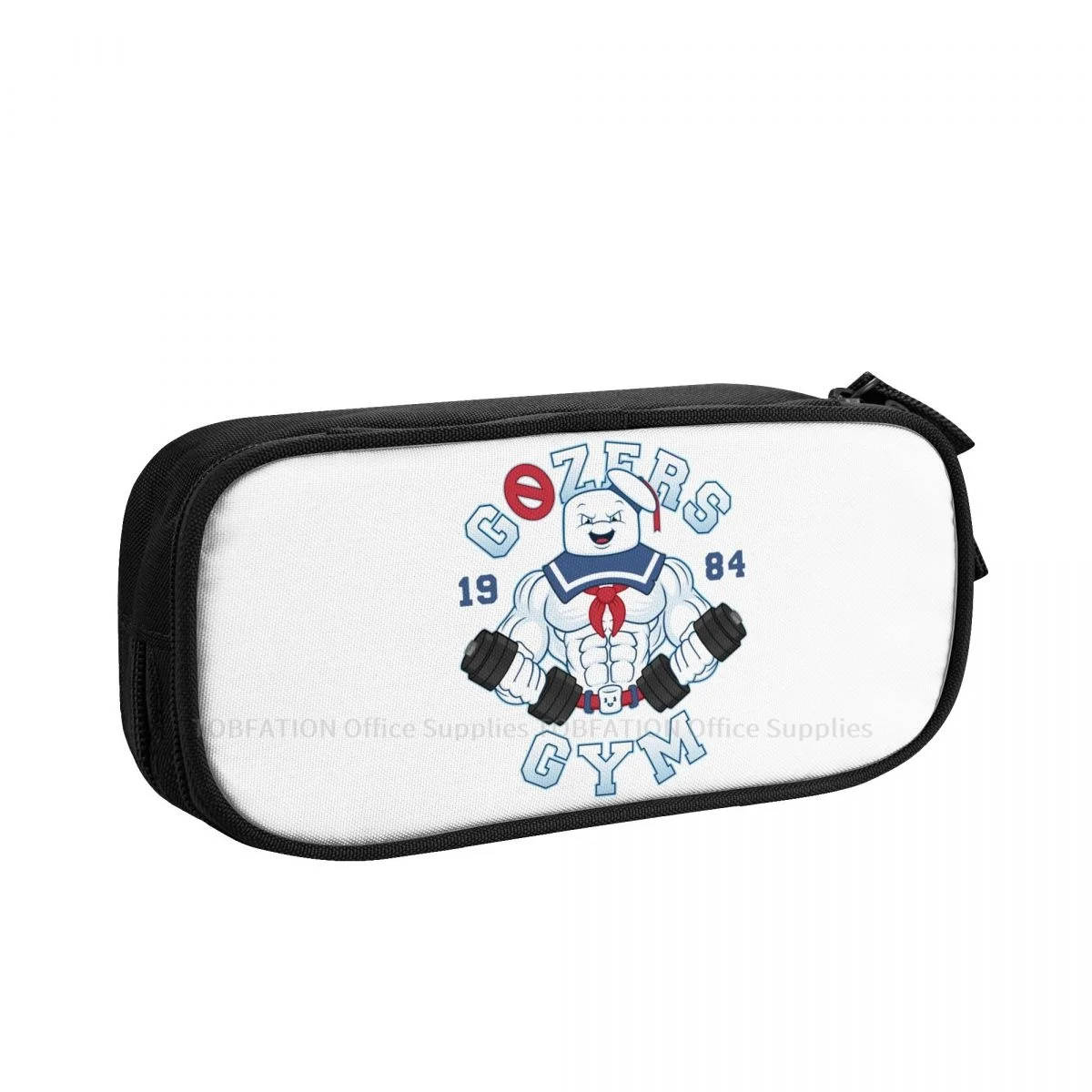 

Gozers Gym Pencase Ghostbusters 1984 Film Pencil Bag Girls Boys School Storage Supplies Large Capacity Double Zipper