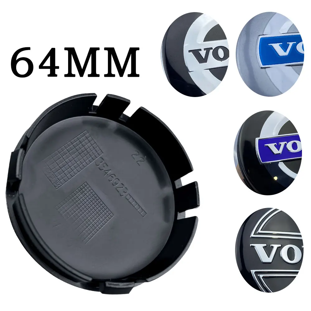 

4Pcs 64mm Car Wheel Center Cap Logo Hub Cover Badge Emblem For Volvo XC90 XC70 XC60 V40 V50 V60 V70 S50 S60 S70 S90 Accessories