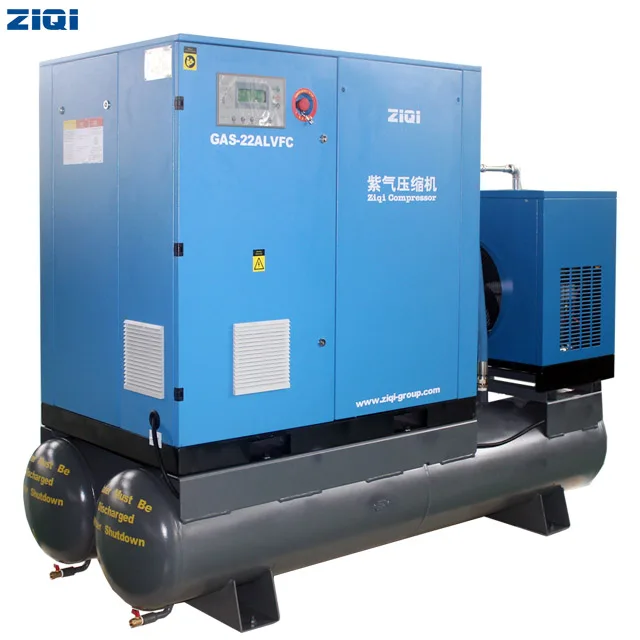 Industrial 22kw 30HP Stationary Combined Compact Single Stage Brazil Weg IP55 Motor Rotary Screw Air Compressor