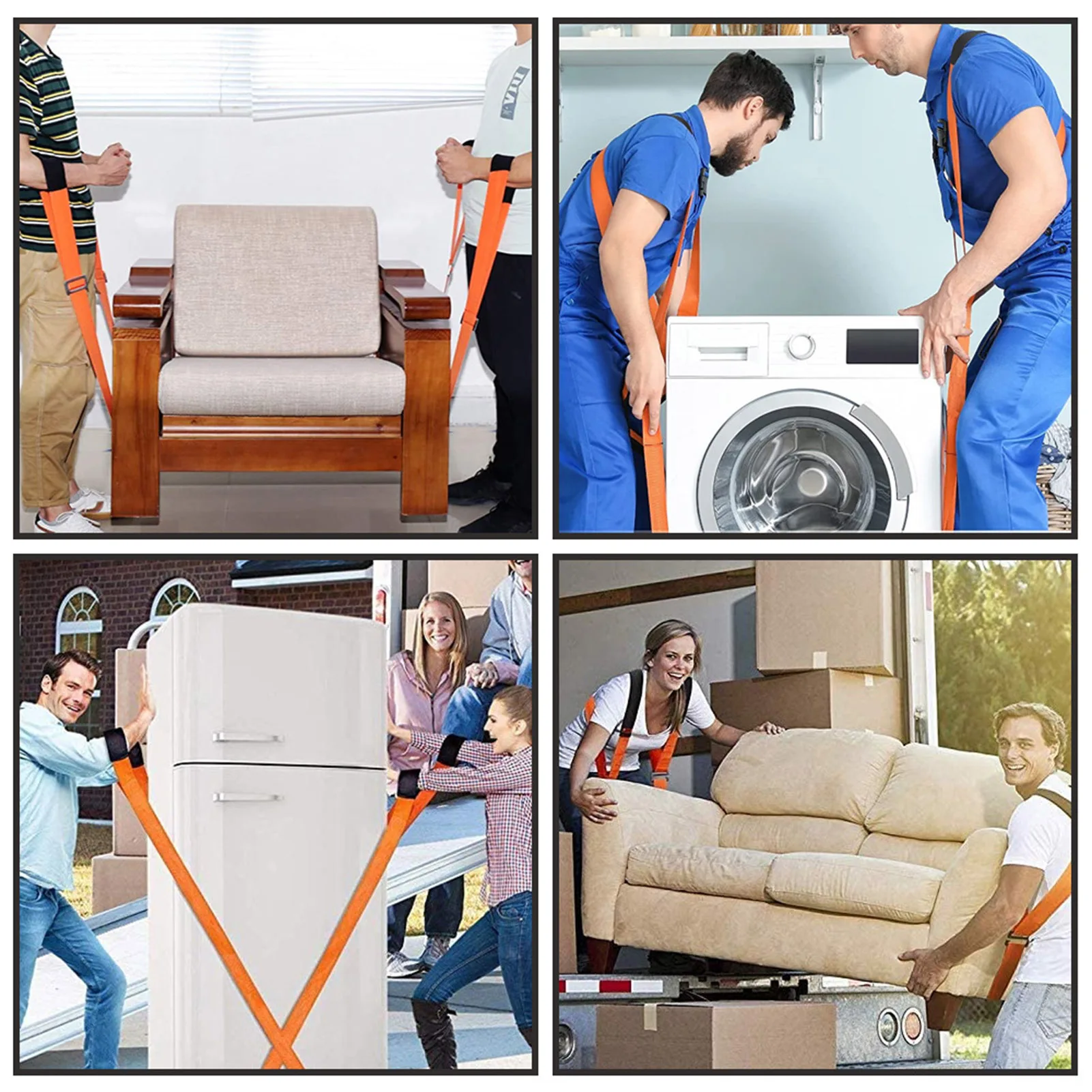 

2-Person Lifting And Moving Straps Lift Move And Carry Furniture Appliances Mattresses Or Any Item Up To 800 Lbs Safely