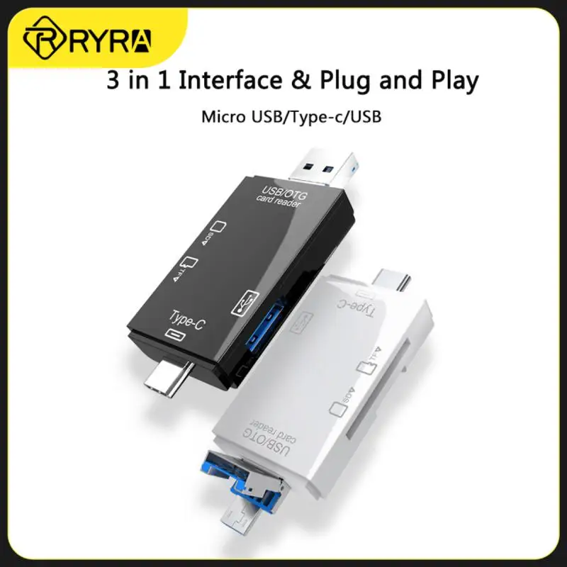 

RYRA устройство для чтения карт SD TF портативный USB 2.0 Type C адаптер для двух слотов флэш-памяти