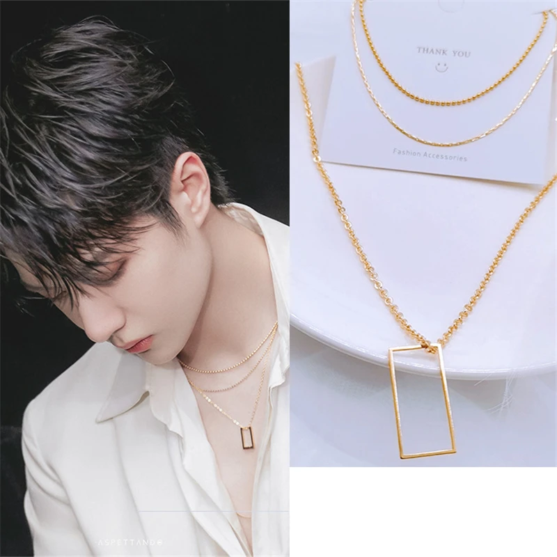 

2022 fashion new hip hop rock style handsome temperament Necklace Korean elegant high quality Necklace 3pcs/set