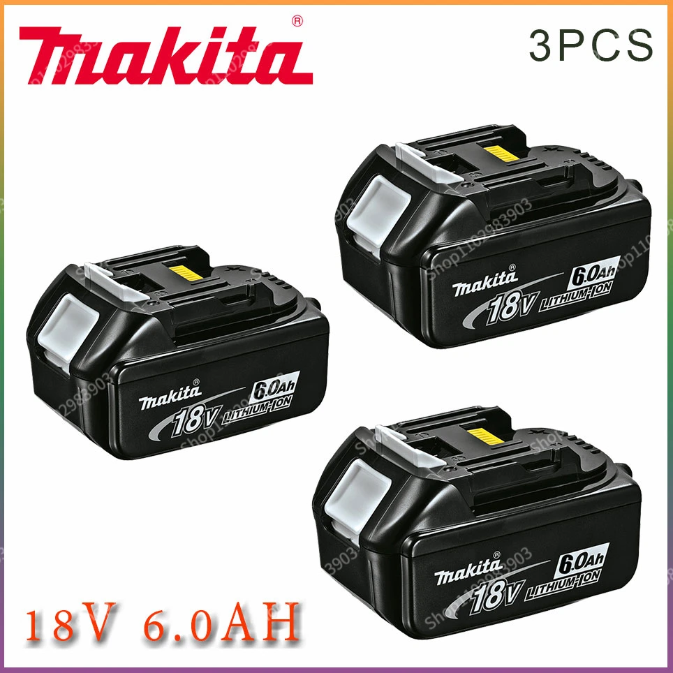 

Makita 100%Original Lithium ion Rechargeable Battery 18V 6000mAh 18v drill Replacement Batteries BL1860 BL1830 BL1850 BL1860B
