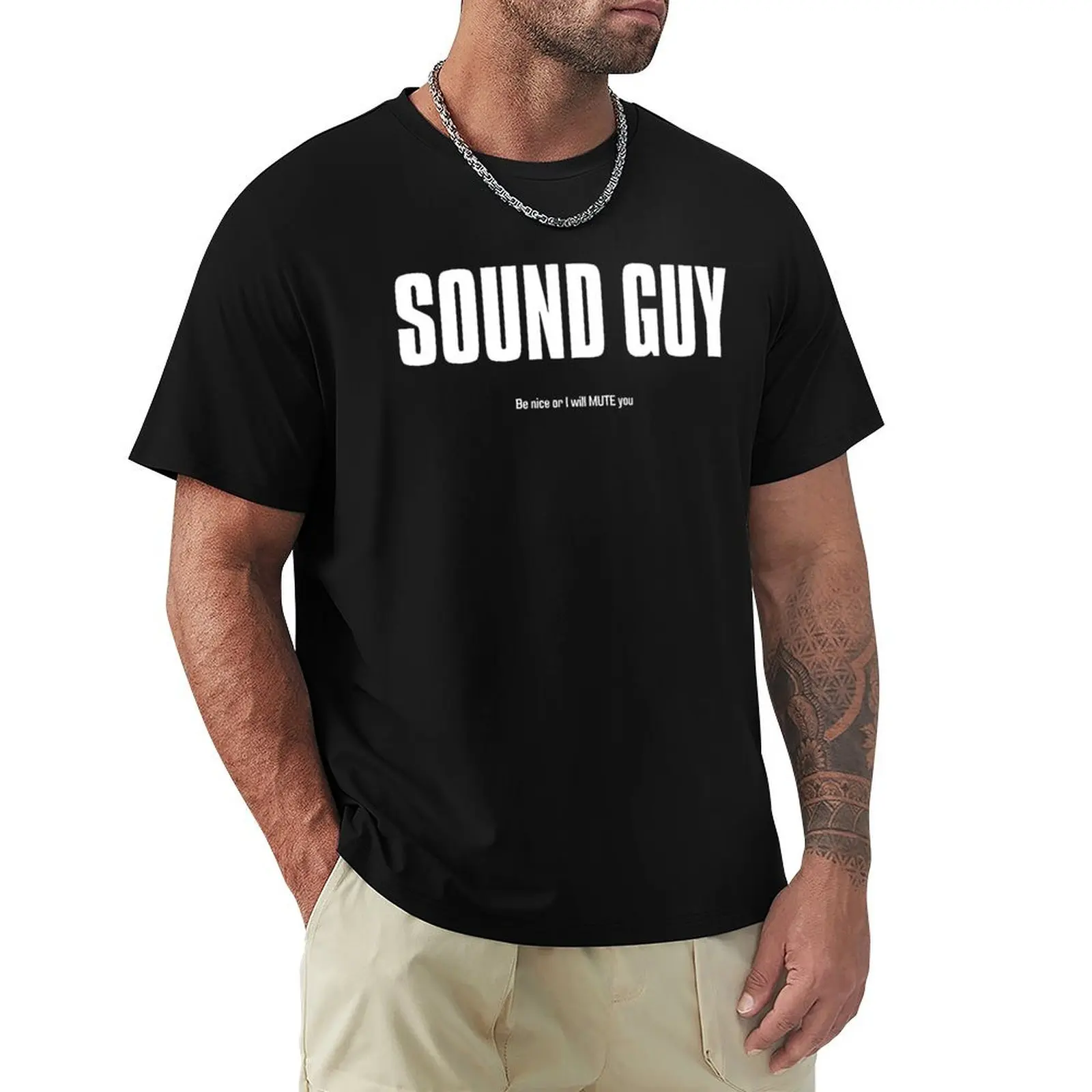 Футболка Sound Guy (ATB) мужская футболка большого размера с аниме белая для мальчиков