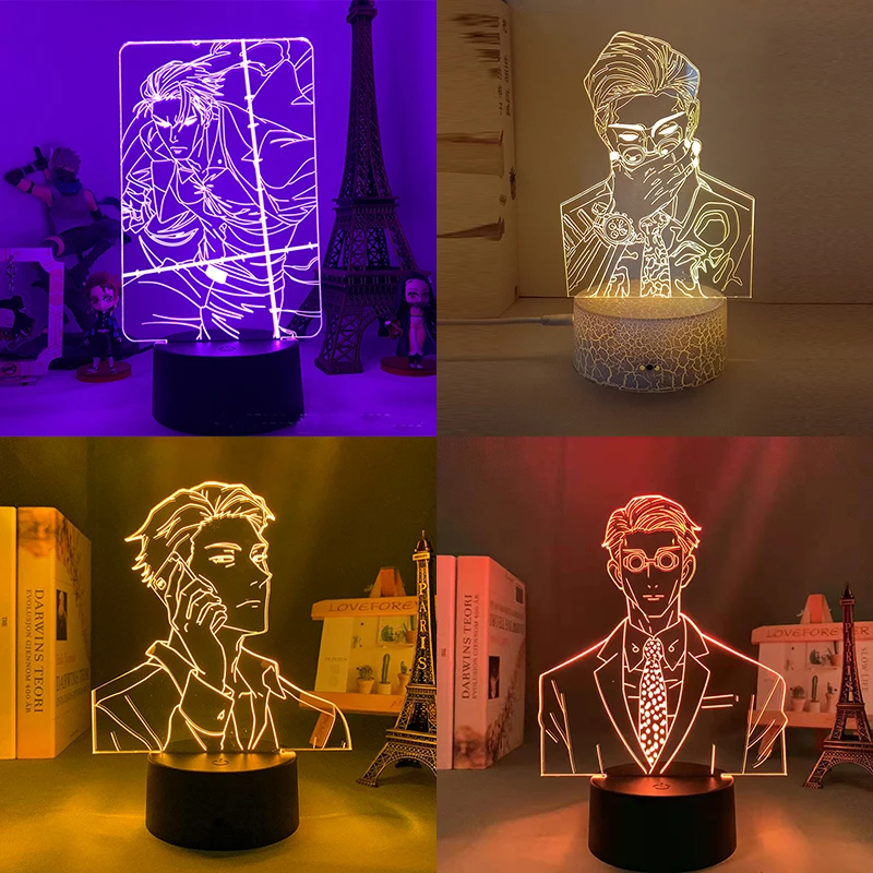 Jujutsu Kaisen Nanami Kento 3d Led Lamp For Bedroom Manga Night Lights Anime Action Figures Decoration Lampara Noche Dormitorio