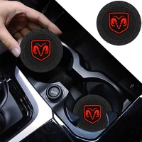 car cup mat silica gel non slip car coasters auto accessories for dodge challenger ram 1500 charger avenger caliber nitro goods