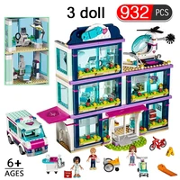 932pcs heartlake city park hospital compatible friends building block girl bricks toys for children birthday gifts 41318