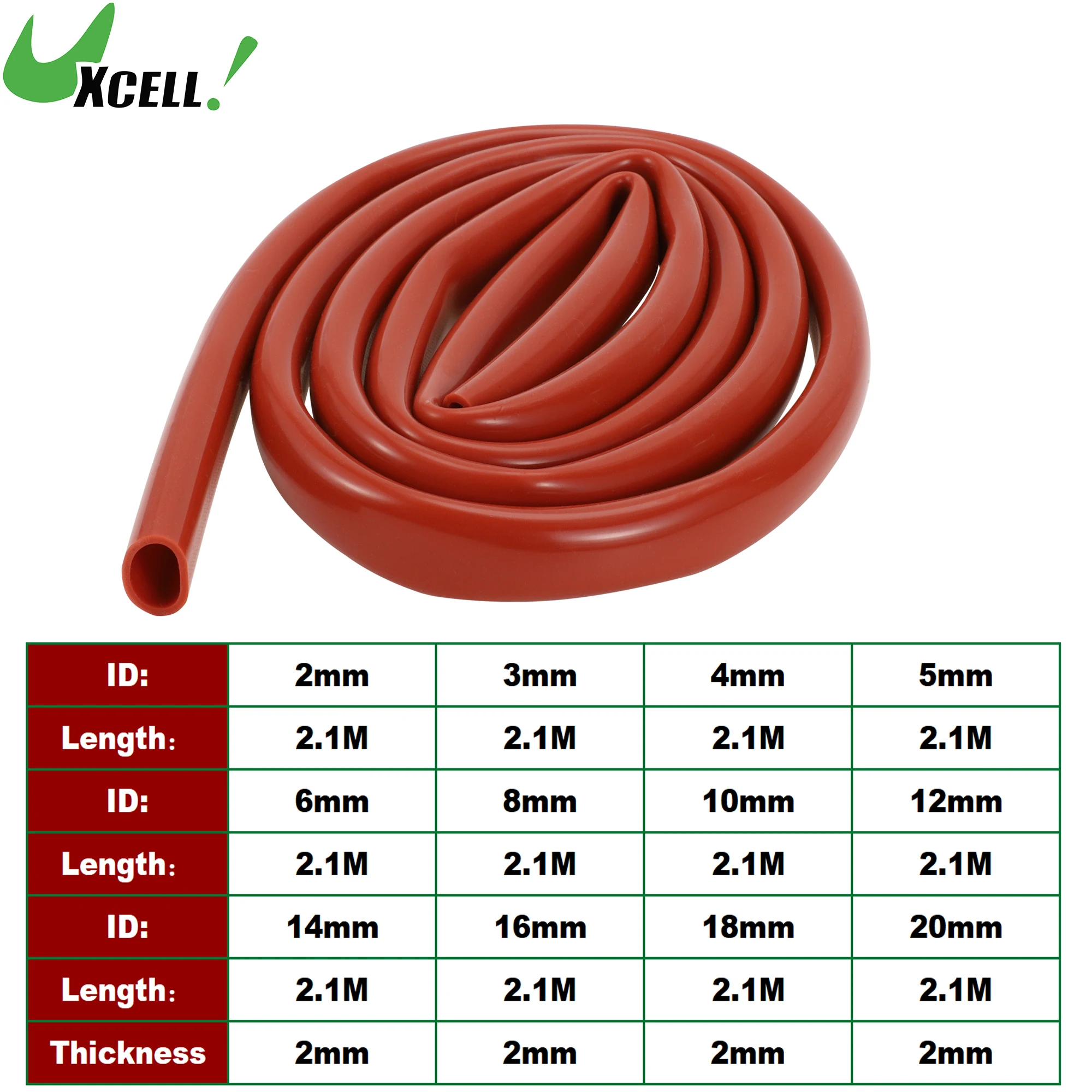 Силиконовый шланг для вакуумного шланга UXCELL 2 1 м высота 2/3/4/5/6/8/10/12/14/16/18/20 мм ID
