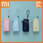 Миниатюрный Карманный Зонт Xiaomi 14 см, маленький портативный дорожный женский зонтик от дождя, 6 складных солнцезащитных козырьков Upf50 + цветной с защитой от ультрафиолета
