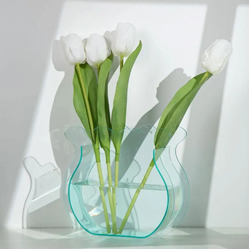 

Tulip Vase Acrylic Flower Vase Centerpieces Decorative Wedding Centerpiece Clear Bud Vase For Living Room Table, Office, We P9e2