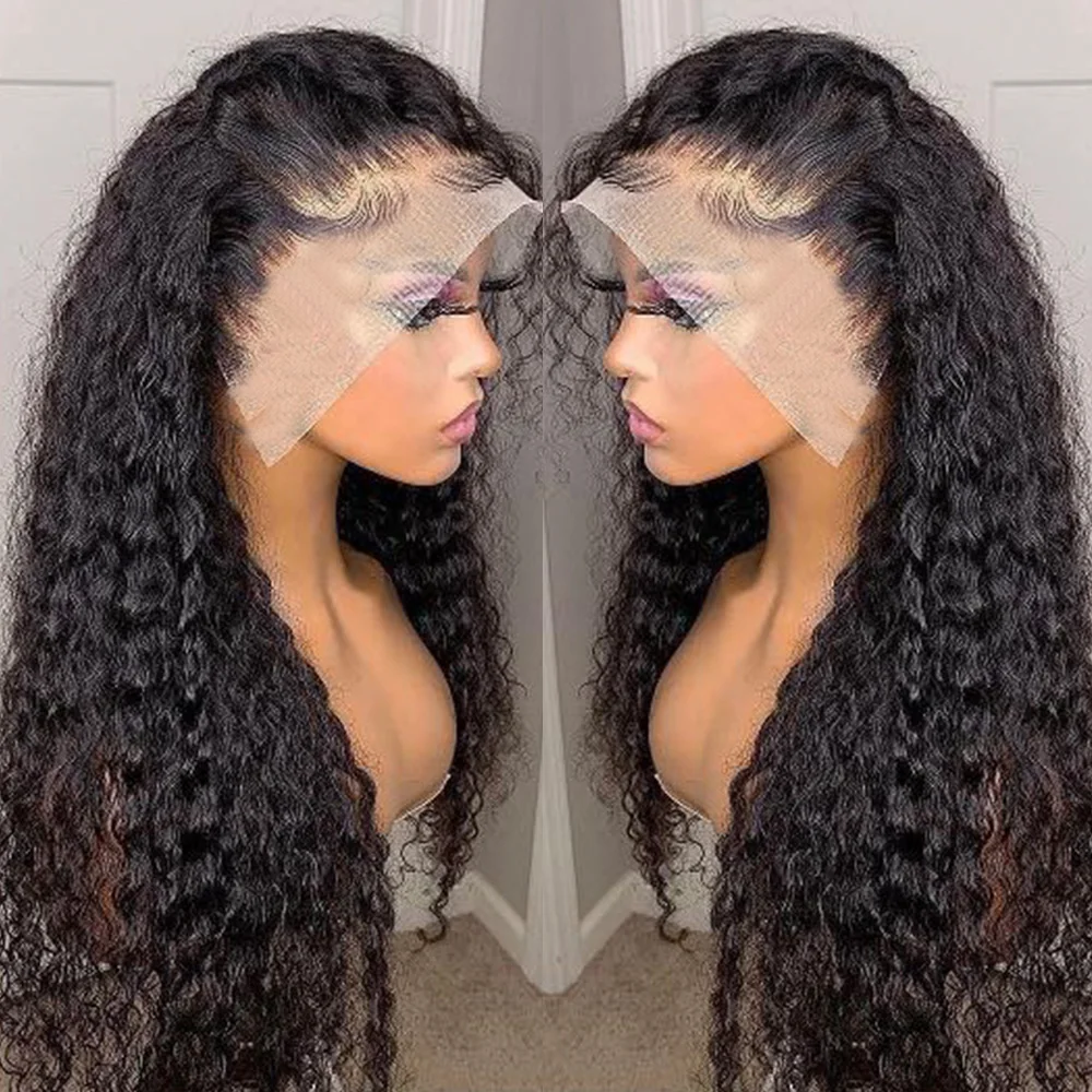 

Парик с длинными кудрявыми волосами для чернокожих женщин, термостойкие искусственные волосы без клея, с синтетическими кружевами спереди