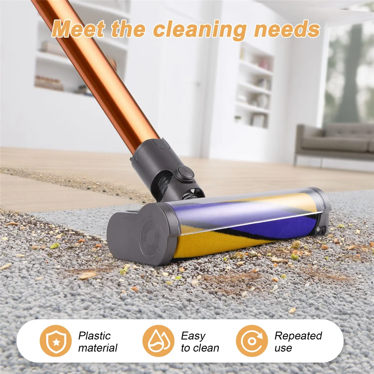 Насадка-щетка для беспроводных пылесосов Dyson V6 DC58 DC59 DC61 DC62 DC74 с зеленым