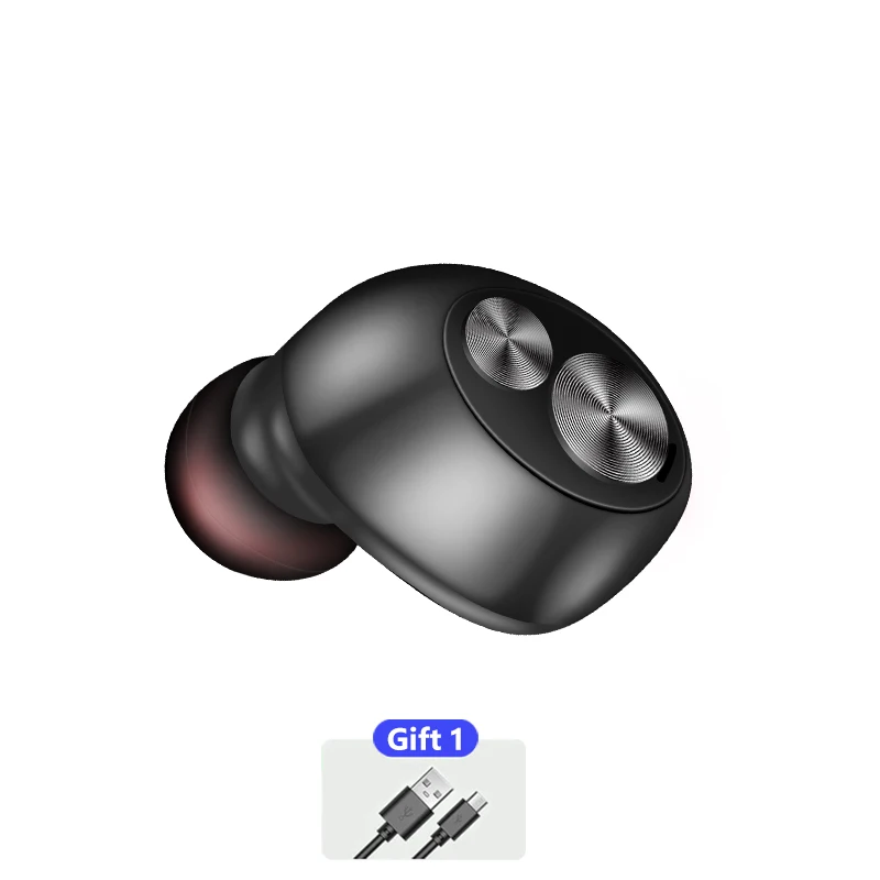 

Bluetooth Earphone Wireless Single earphone Sound Sports Stereo Headset Dual Dynamic Driver Waterproof Just 1 Earbuds For Phone