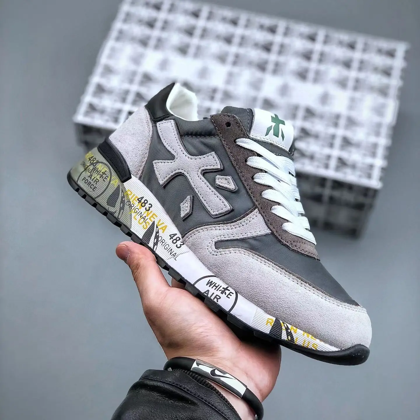 

Men's PREMIATA Shoes Fashion Lightning Skateboard Shoes Breathable Casual Shoes Student Couple Outdoor Sneakers Eur40-45