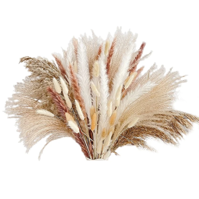 

Grass Dried Flowers Natural Dried Flower Bouquet Boho Pampas Grasses for Wedding Decoration Living Room