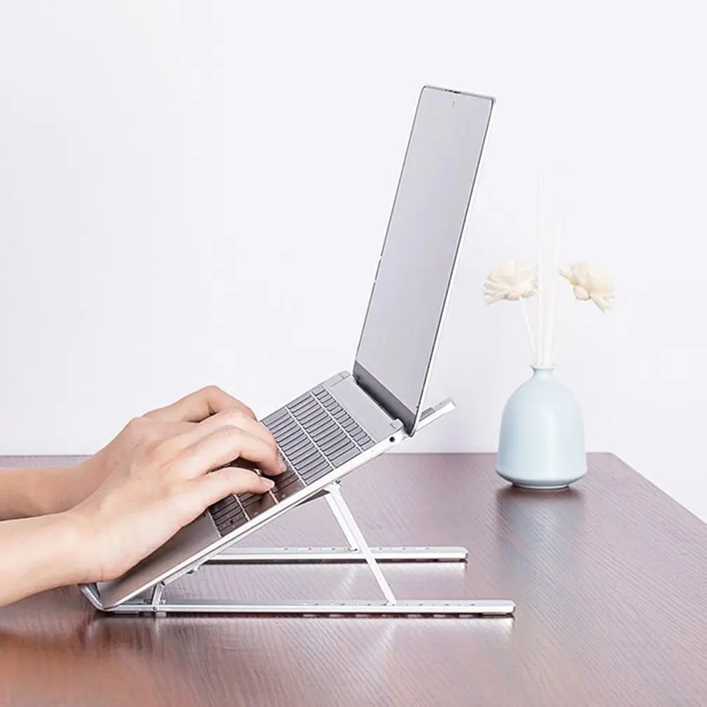 

Регулируемая подставка для ноутбука, алюминиевый складной держатель для ноутбука Macbook, планшета, ноутбука