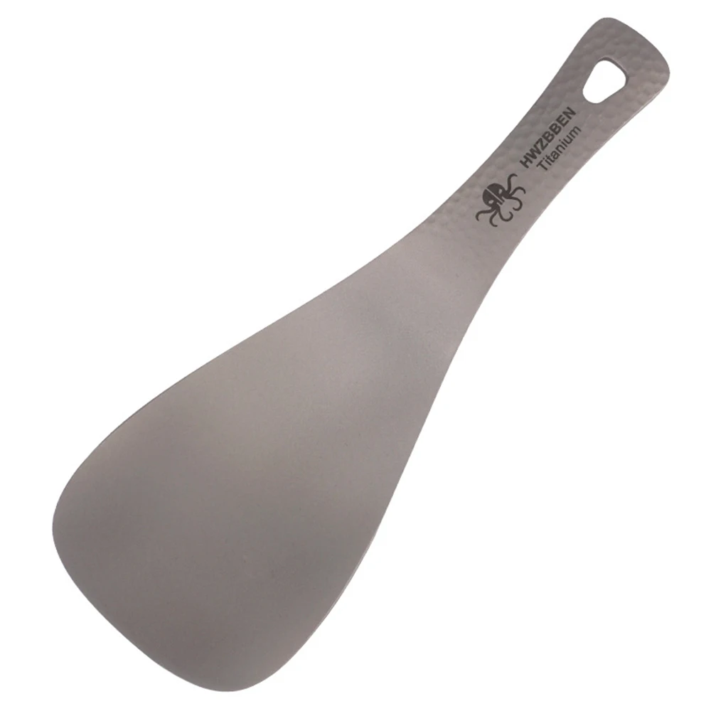 Легкая Титановая Ложка HWZBBEN для риса, весло для дома, улицы, кемпинга, пешего туризма, пикника, прочная портативная кухонная утварь