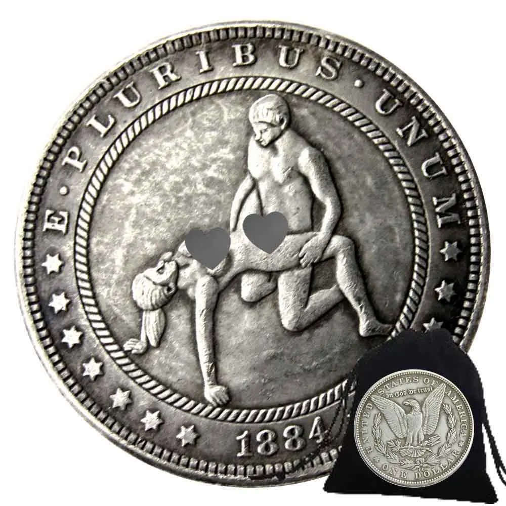 

Парная Романтическая любовь искусство монета США Хобо никелевая монета счастливая монета забавная игра вызов забавная монета Забавный кар...