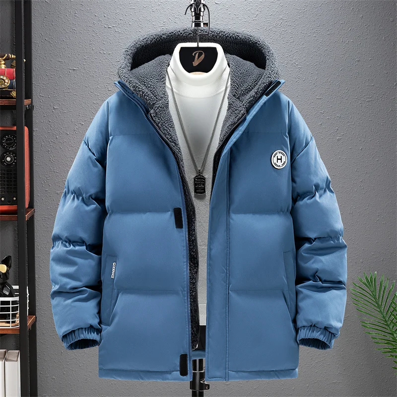 

Various Color Styles Casual Puffer Jacket Interior Warm Fleece Coat Solid Fashion Bubble Jacket Fleece Parkas for Men and Women