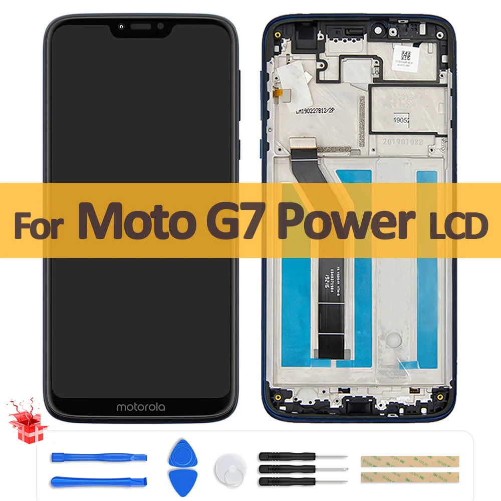 Оригинальный ЖК-дисплей 6,2 дюйма для Motorola Moto G7 Power XT1955 XT1955-4, ЖК-дисплей, сенсорная панель, дигитайзер в сборе с рамкой
