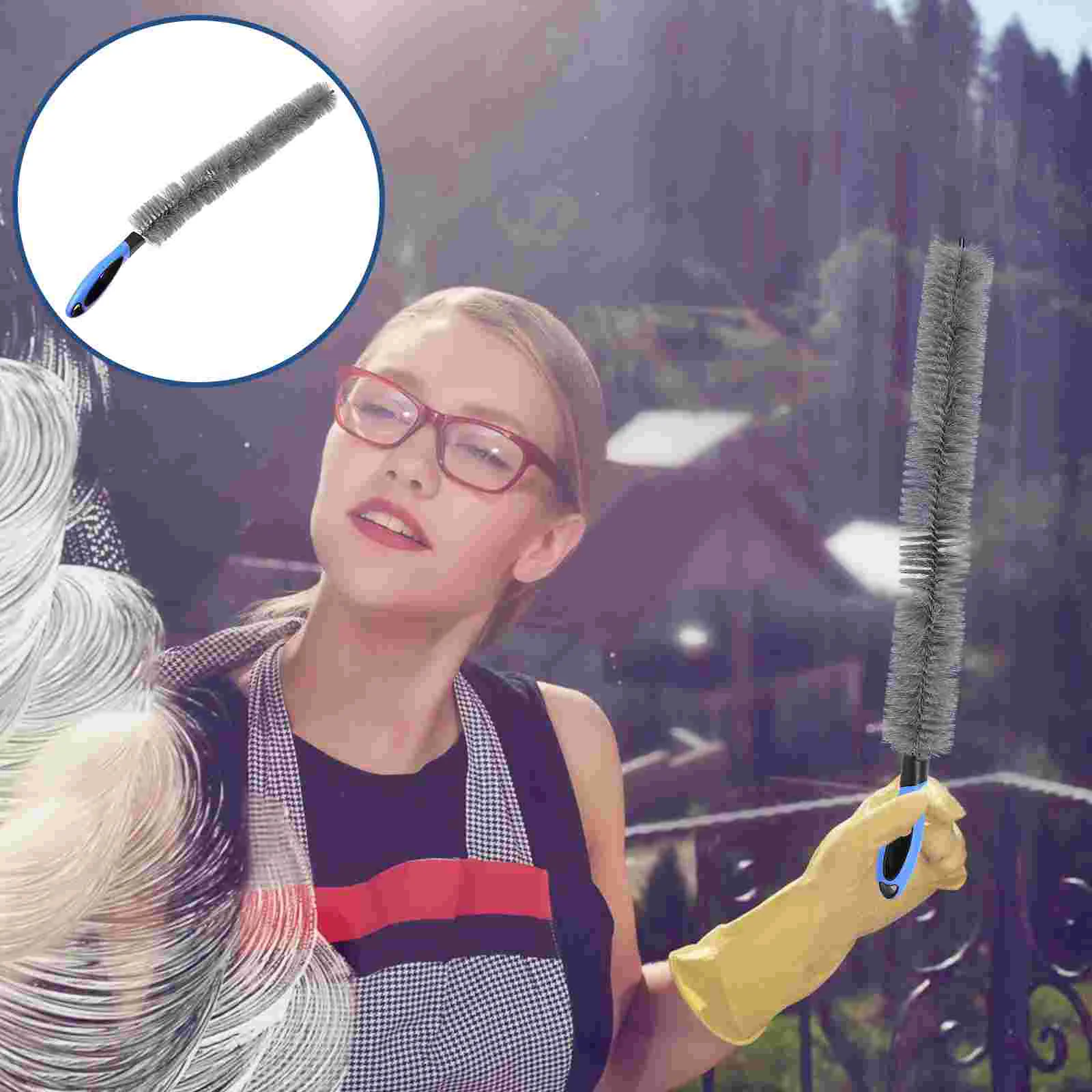 

1pc Auger Lint Remover Cleaning Brush Dryer Lint Brush Radiator Cleaning Brush Condenser Coil Brush Home Cleaning Tool
