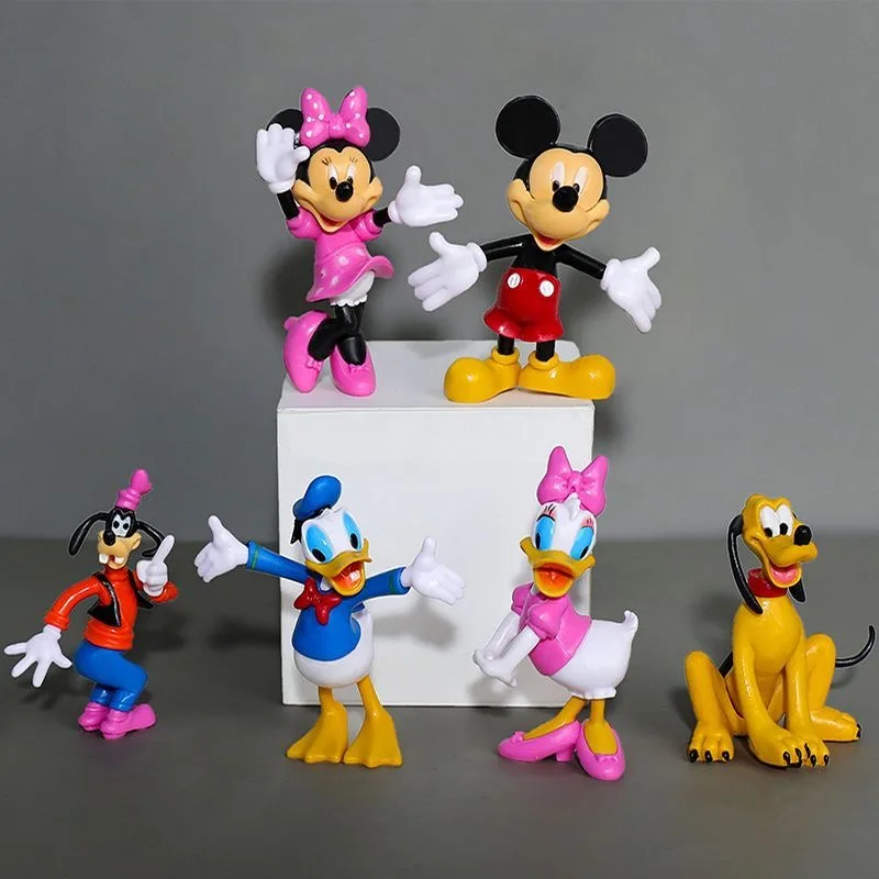 9-11 cm Disney Cartoon large Minnie  Mickey Mouse  Figures toys set Goofy Wedding cake decoration Action Wedding gift