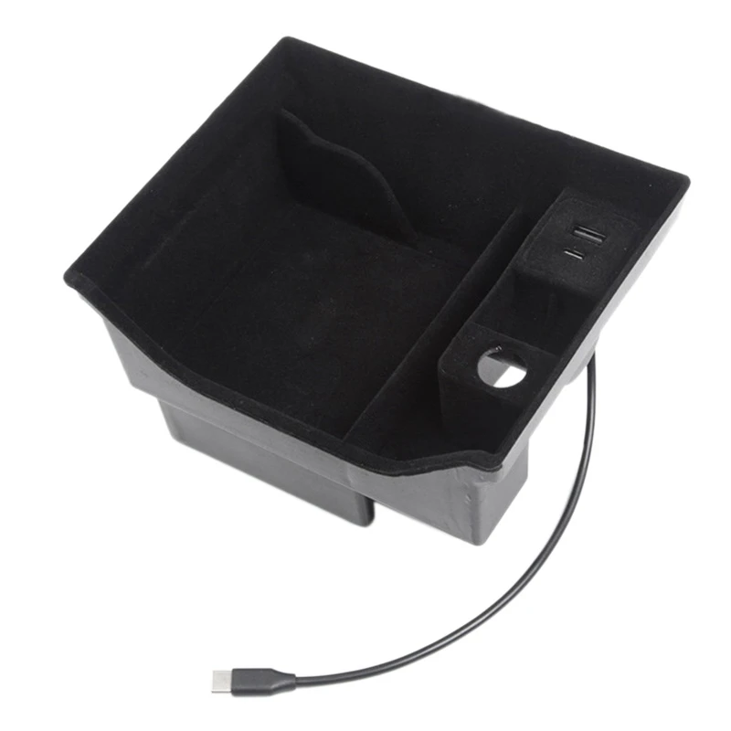 Для Tesla Model 3 Y 2021 коробка для хранения с центральным подлокотником USB-портом