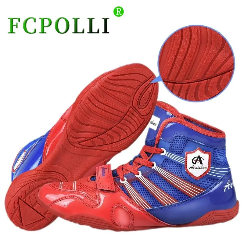 Super Cool Men Women Wrestling Boots Rubber Boxing Shoe Couples High Quality Wrestling Shoes Brand Fashion Unisex Fighting Boots