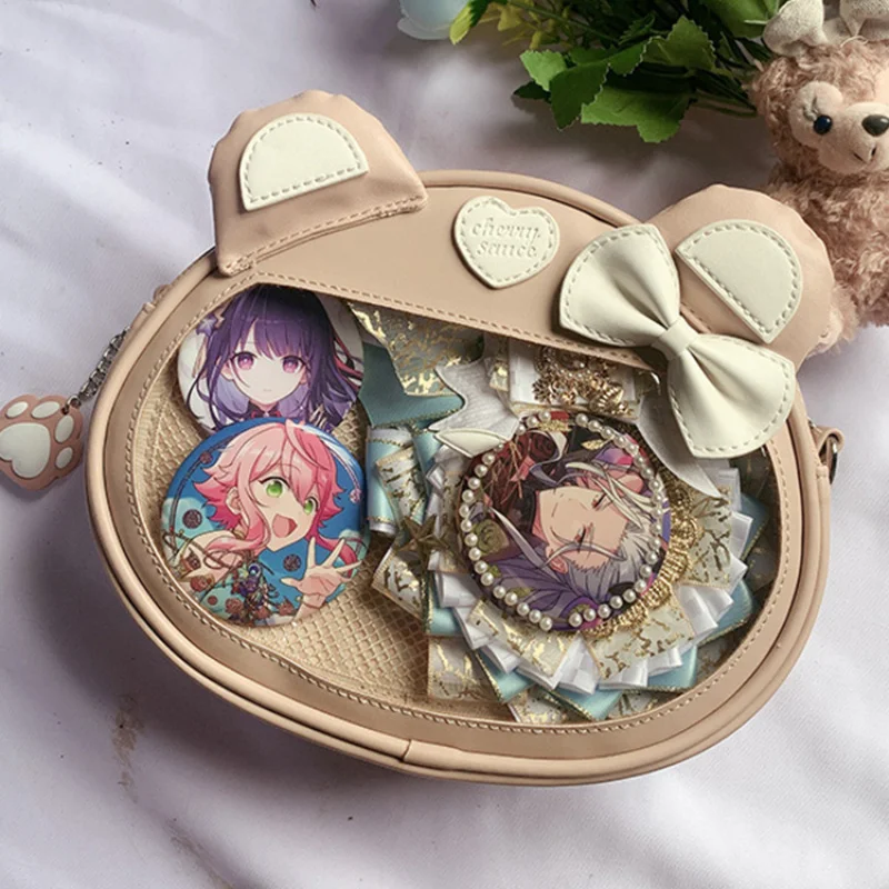 

Sweet Jk Lolita Party Crossbody Bag Cute Bear Bow Heart Letter Ita Bag Japanese Style New Kawaii Fashion Elegant Handbag