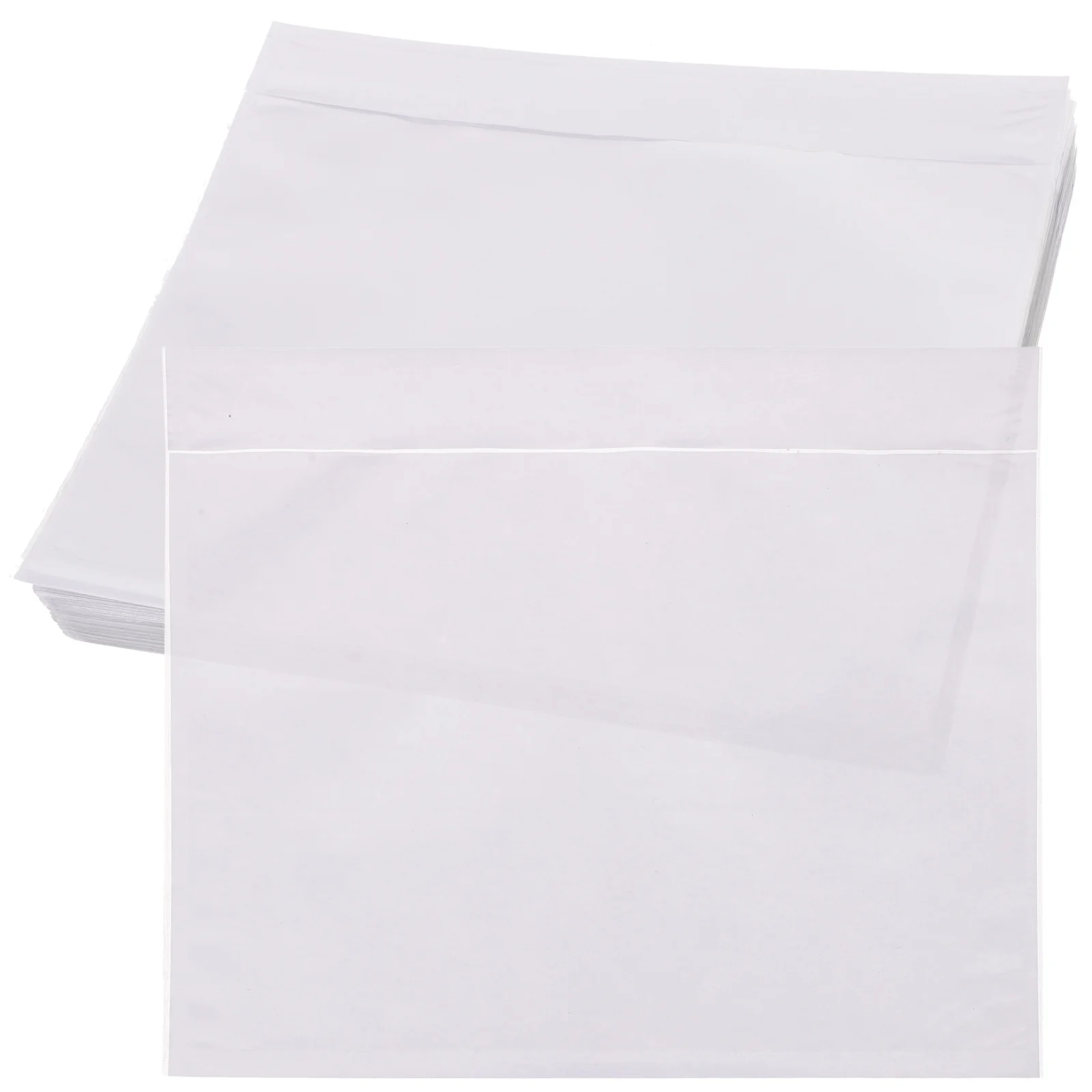 

100pcs Self-Adhesive Packing List Envelopes Transparent Packing List Pouches for Invoice Shipping Label (15x18cm)